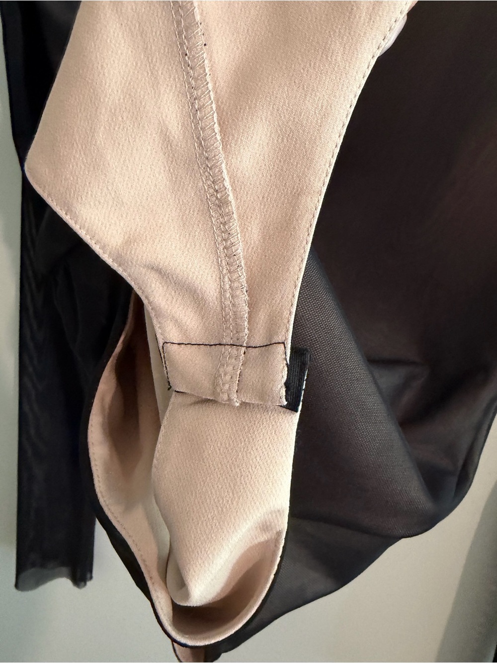 NWOT Zara Black Sheer illusion Long-Sleeve Ruched Bodysuit -small - Picture 4 of 8
